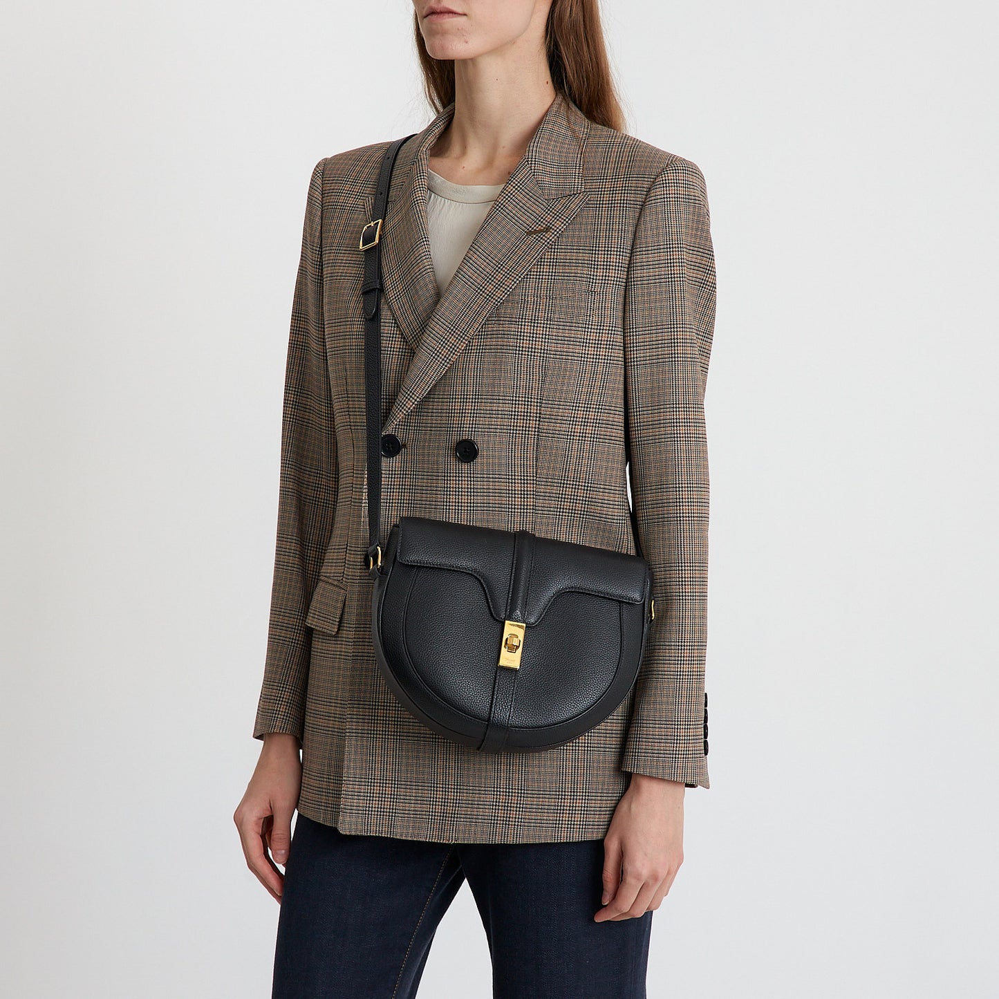 Black Leather Shoulder Bag