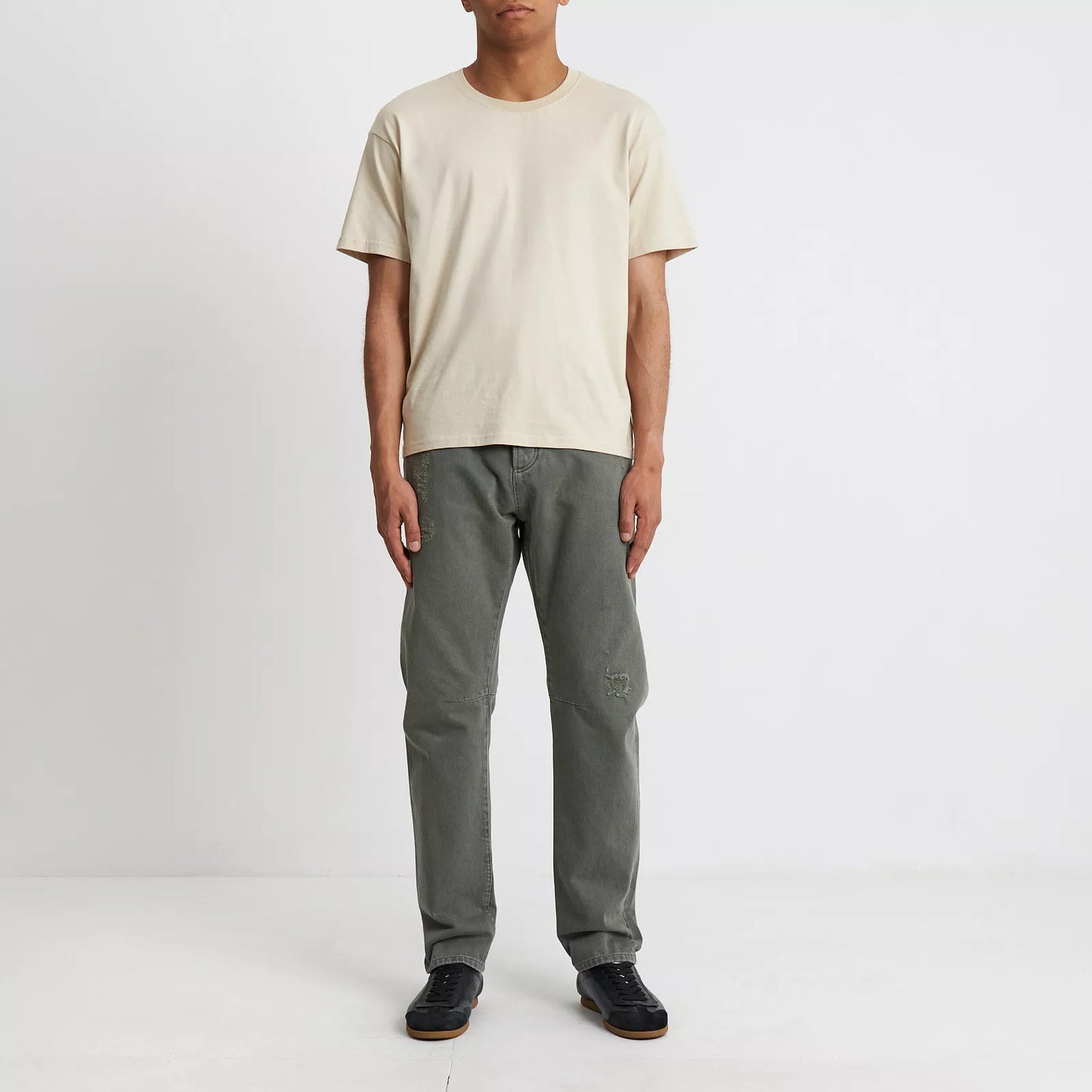 Light Green Tapered Jeans