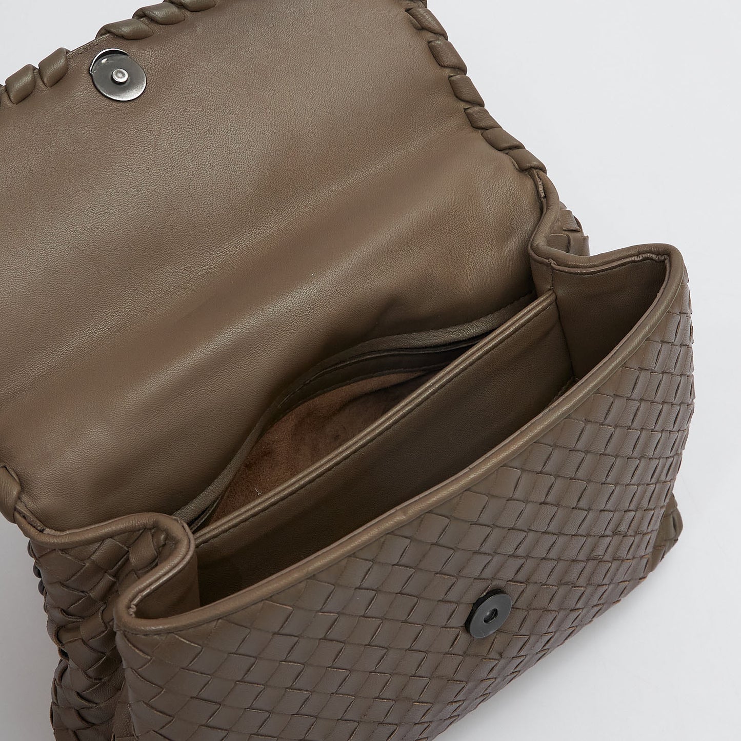 Grey Woven Shoulder Bag