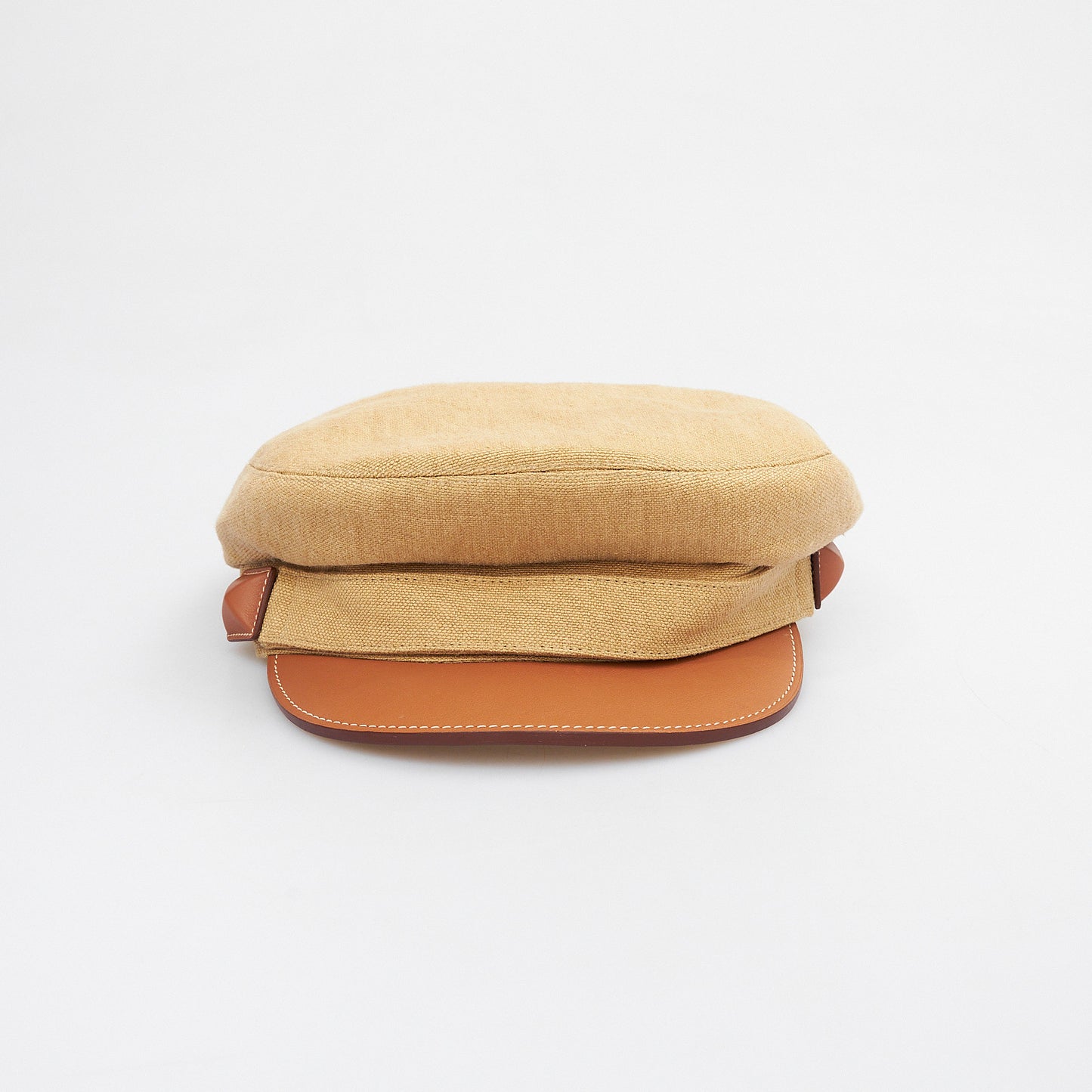 Beige Linen Cap