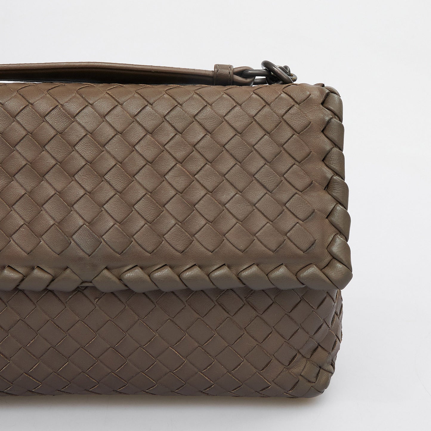 Grey Woven Shoulder Bag