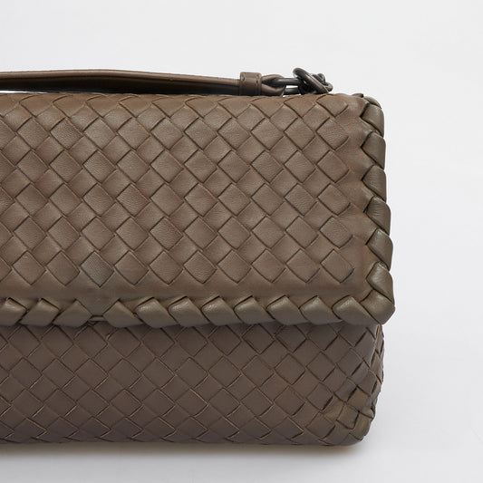 Grey Woven Shoulder Bag