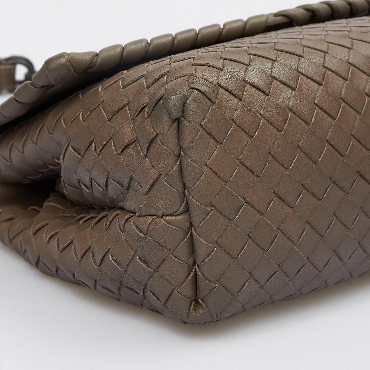 Grey Woven Shoulder Bag