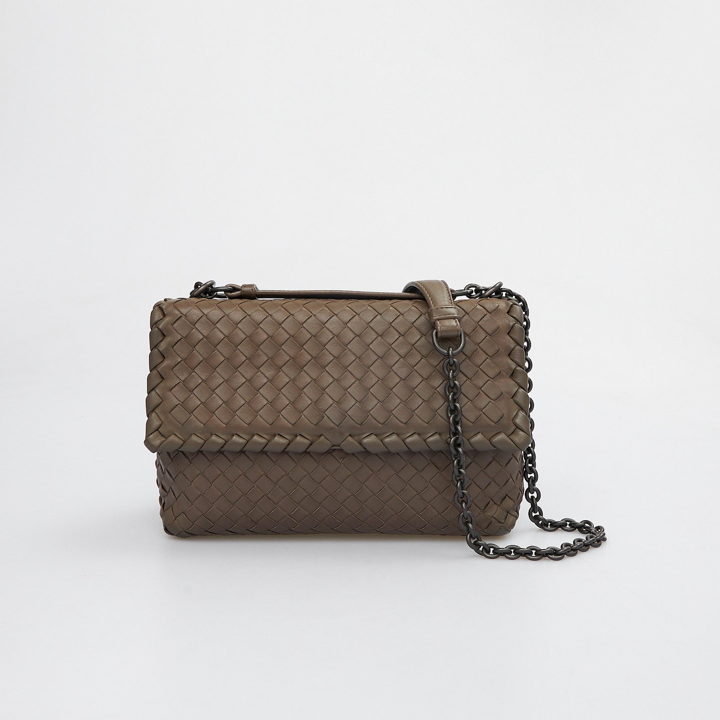 Grey Woven Shoulder Bag