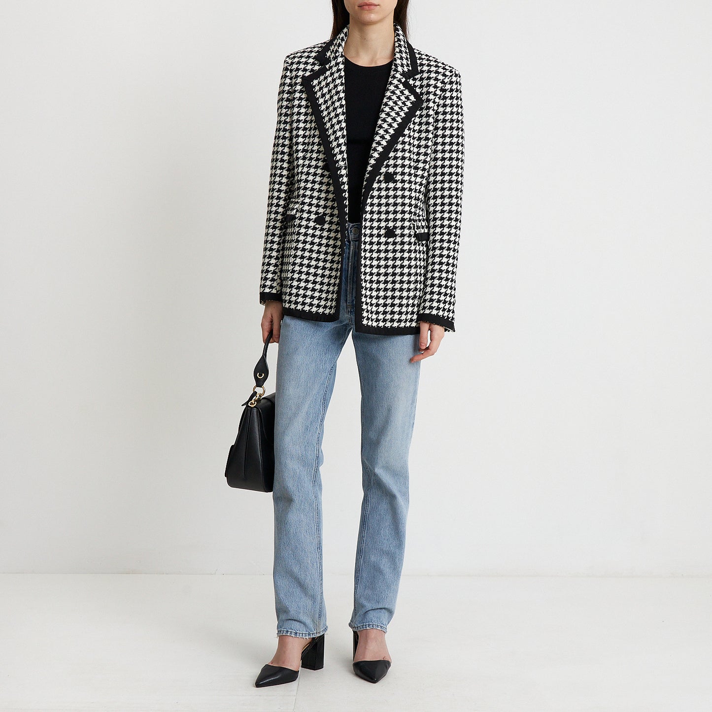 Monochrome Tweed Blazer
