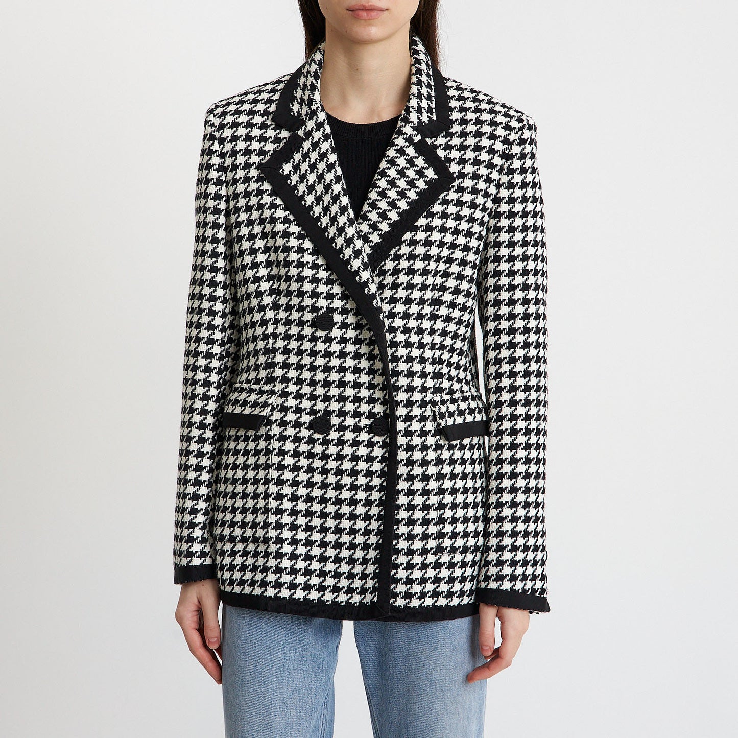 Monochrome Tweed Blazer