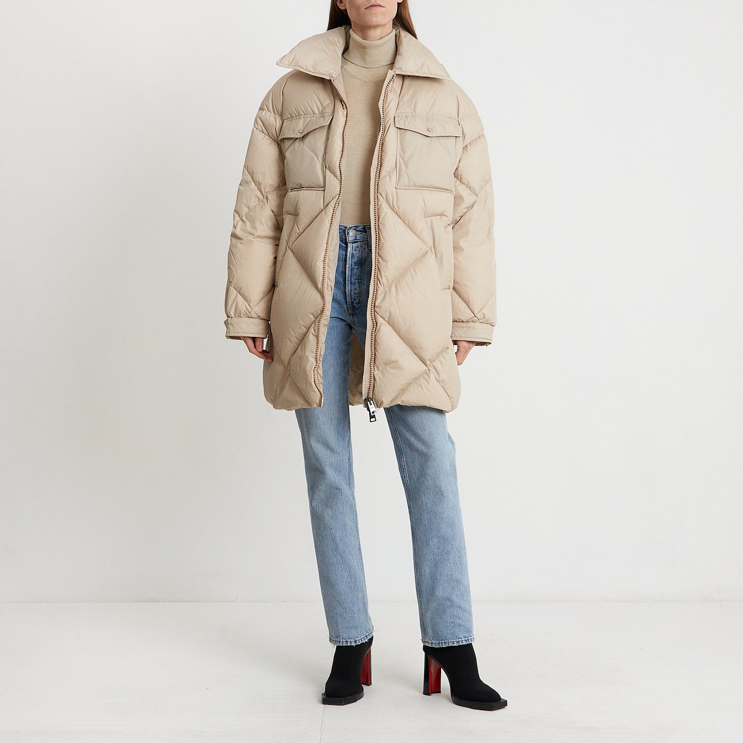 Beige Puffer Jacket