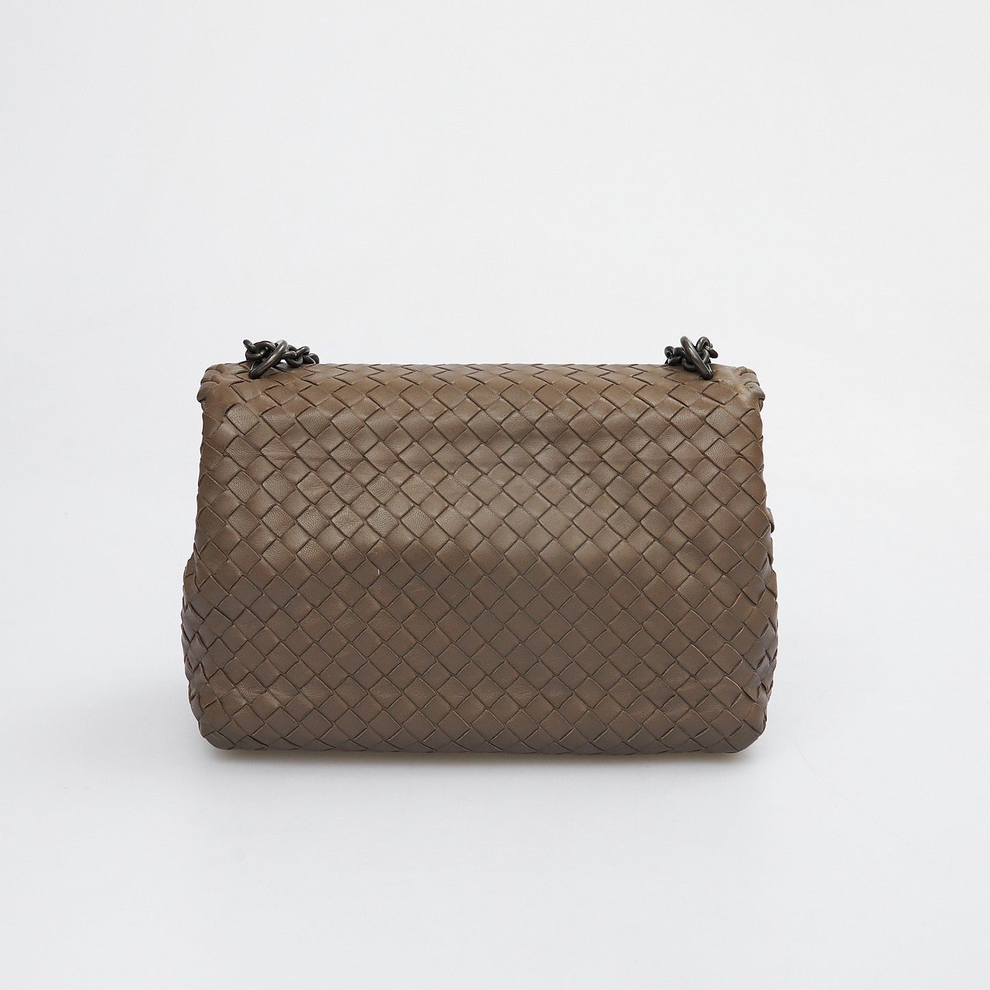 Grey Woven Shoulder Bag