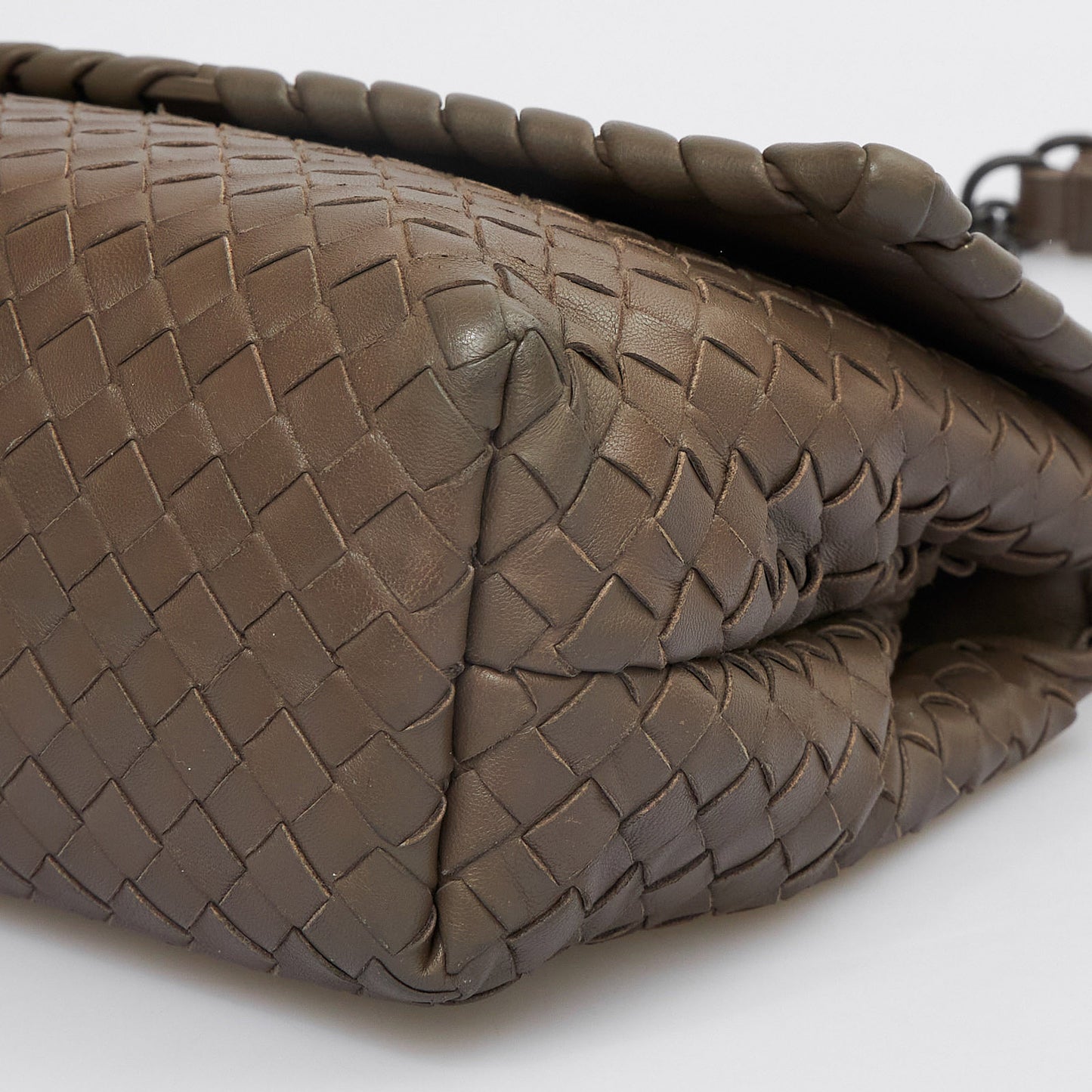 Grey Woven Shoulder Bag