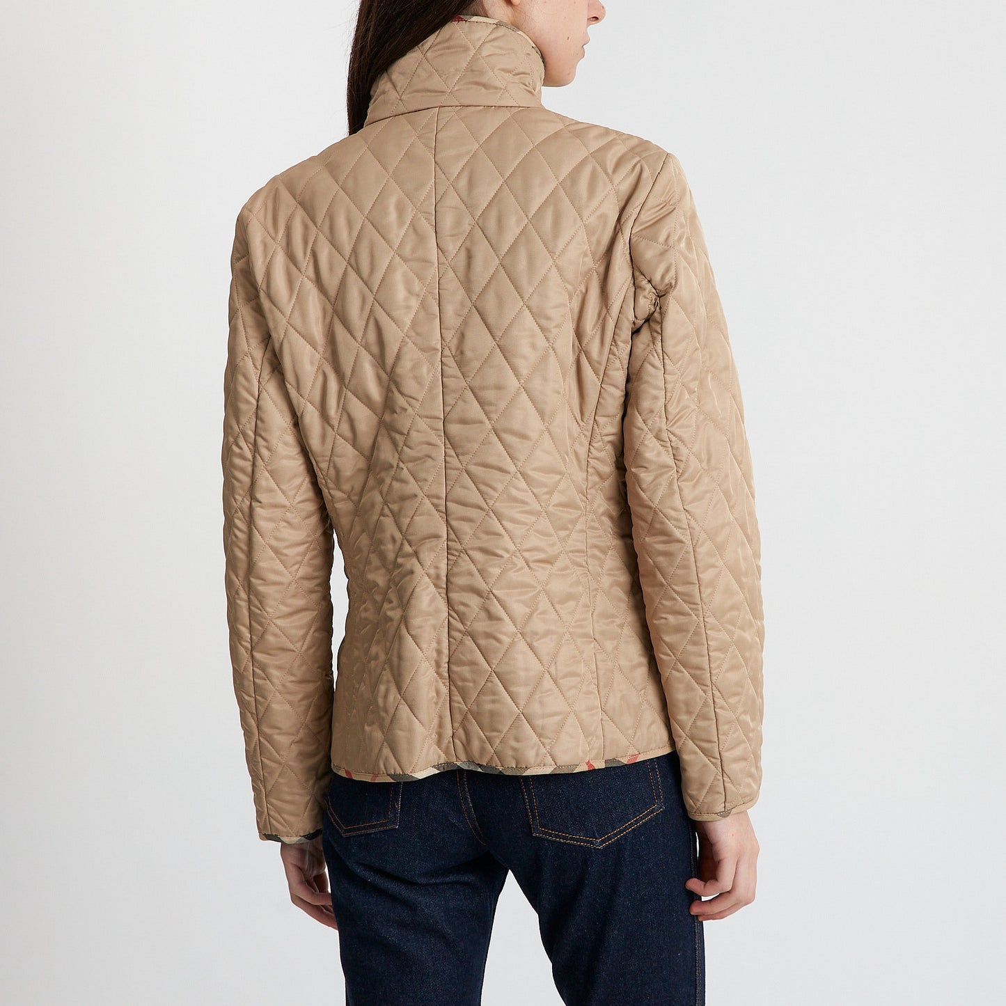 Camel Quilted Tailored Jacket
