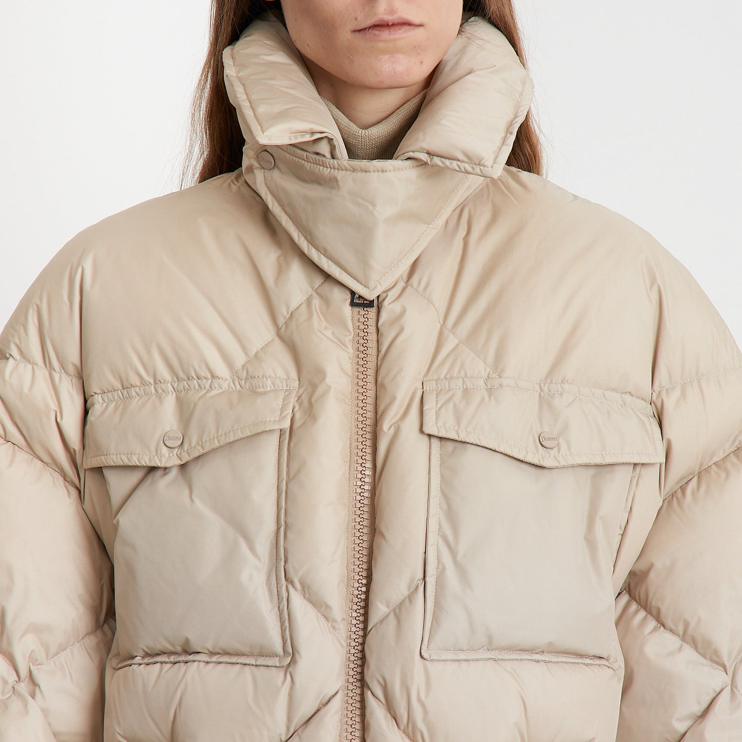 Beige Puffer Jacket