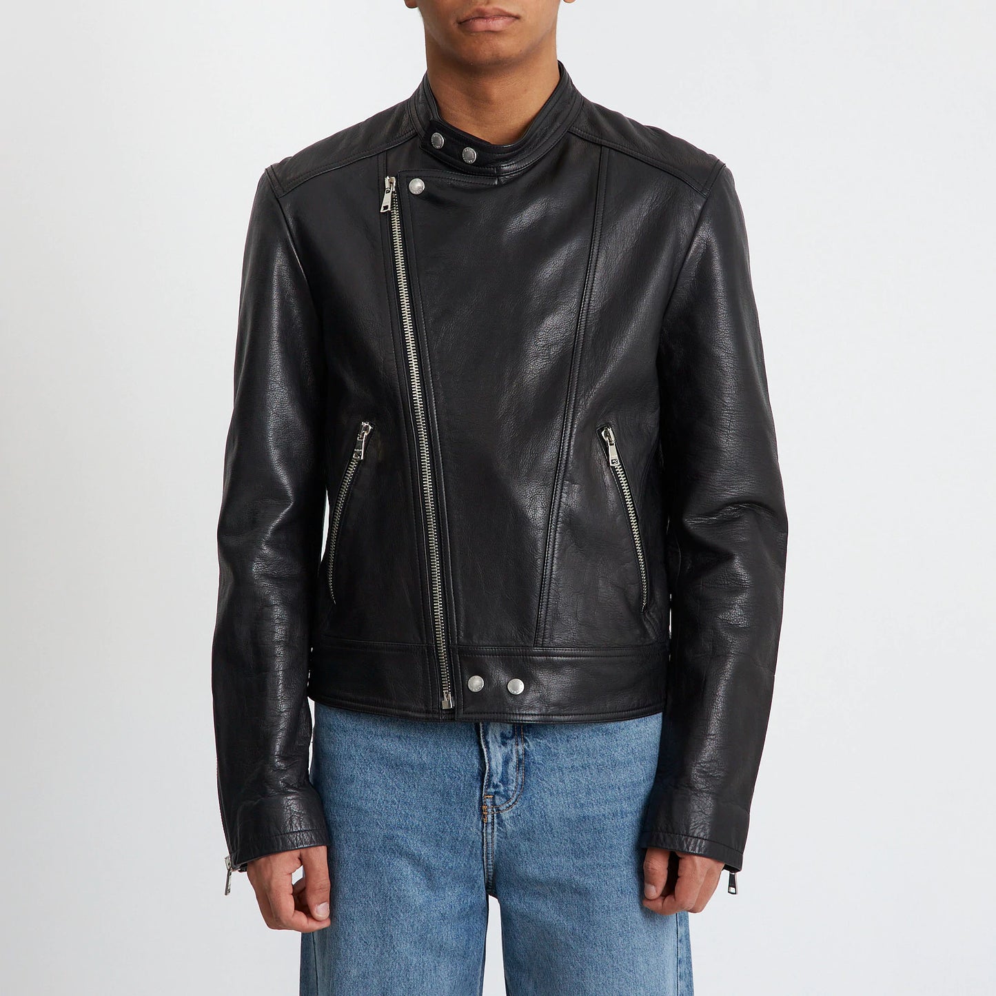Black Leather Moto Jacket