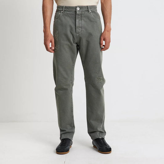 Light Green Tapered Jeans